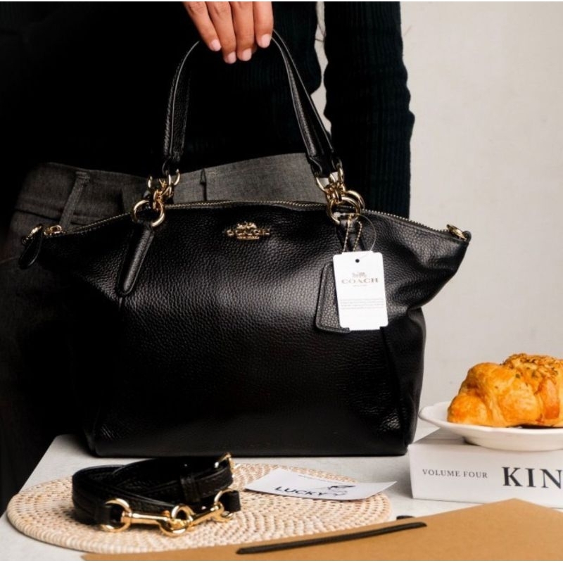 Coach Signature Small Kelsey In All Black - ORIGINAL 100%