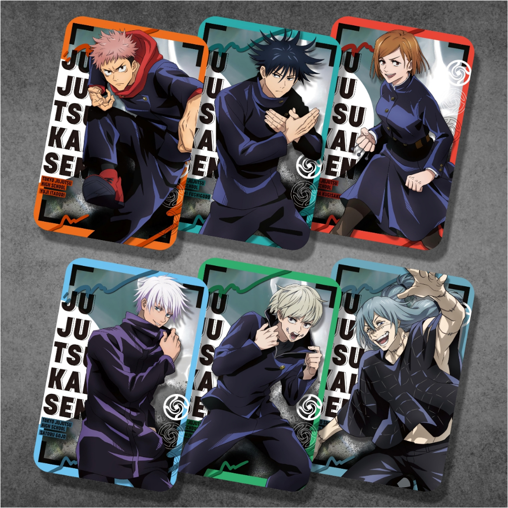 Koleksi Photocard / Kartu Anime Jujutsu Kaisen A - Itadori Fushiguro Kugisaki Gojo Sukuna Inumaki Maki Nanami Yuuta