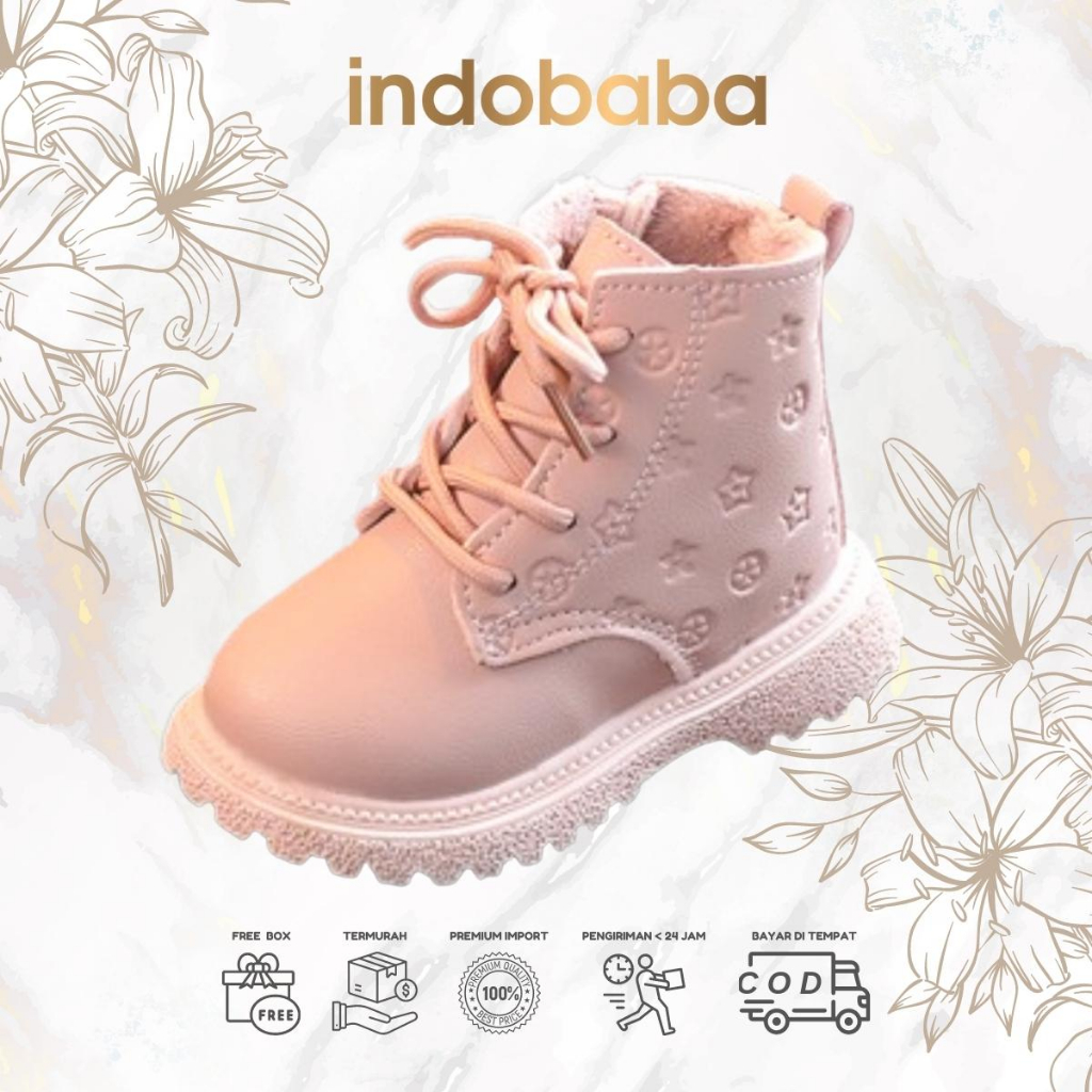 indobaba Sepatu Boots Anak Import Sport Fashion Sepatu Anak perempuan 1-7 Tahun S122