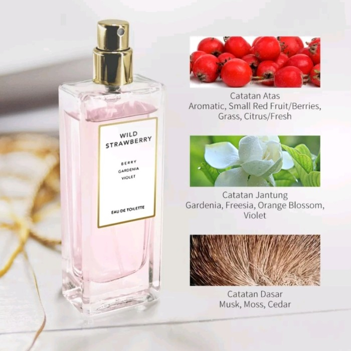 MINISO PARFUM WANITA WILD STRAWBERRY MINYAK WANGI EDT EAU DE TOILETTE TAHAN LAMA FRESH KOREA