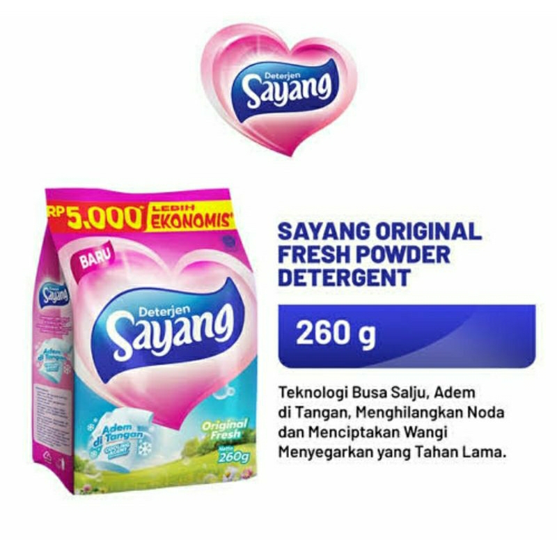 DETERJEN SAYANG 260 gram / SAYANG DETERGENT 260 gram