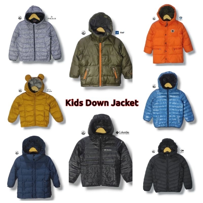 Kids Winter Down Jacket Bulu angsa anak dan remaja unisex laki laki perempuan Preloved