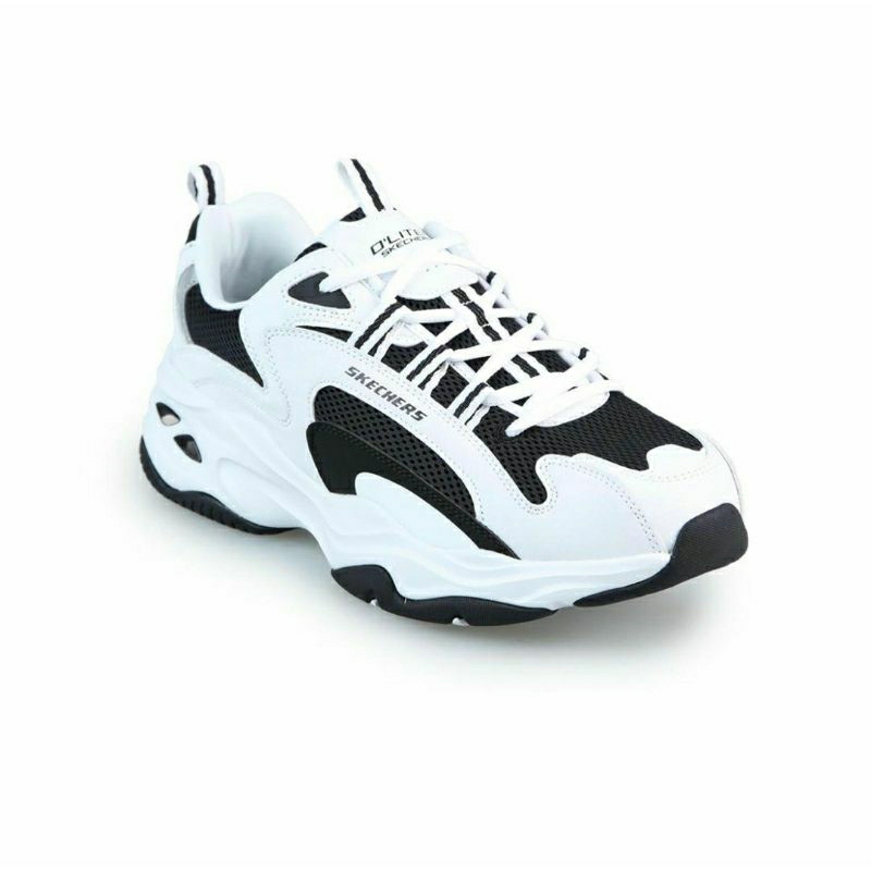 Sepatu Skechers Dlites 4.0 White-Black Original 237408/WBK
