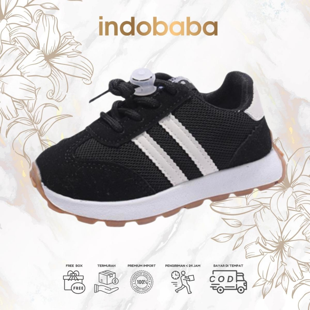 indobaba Sepatu Anak Perempuan Sneakers Anak Import Casual Usia 1-5 Tahun S161