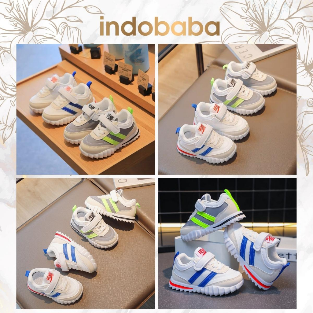 indobaba Sepatu Anak Perempuan Sneakers Anak Import Fashion 1-3 Tahun S164