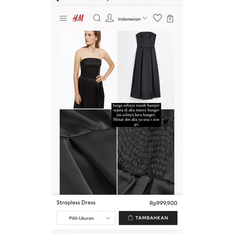 dress hitam H&M