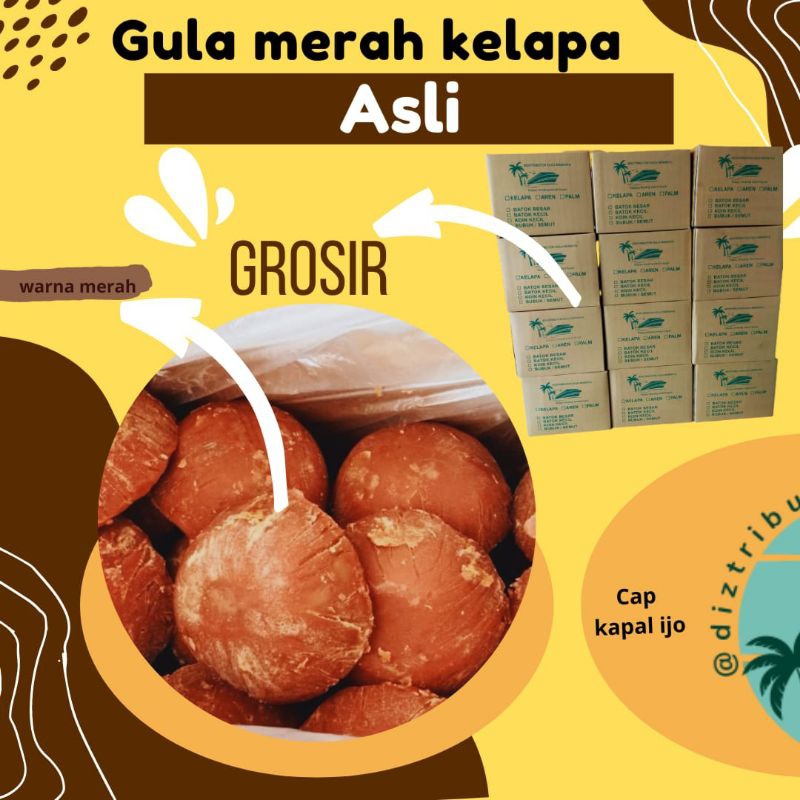 

gula merah kelapa asli warna merah