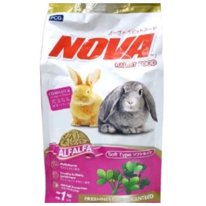 NOVA 1kg Alfalfa / Mixed berries / Makanan kelinci / Premium