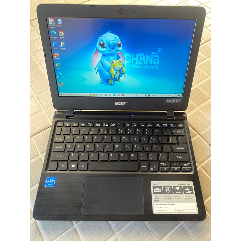 Netbook Acer A311-31 Intel N4000 Slim Like New Segel
