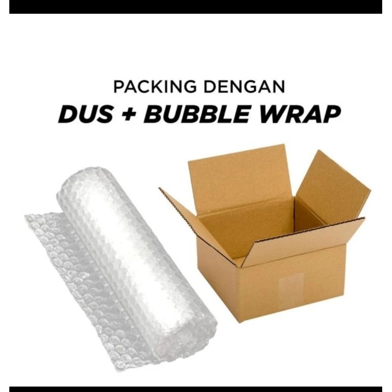 

tambahan kemasan bubble wrap dan kardus