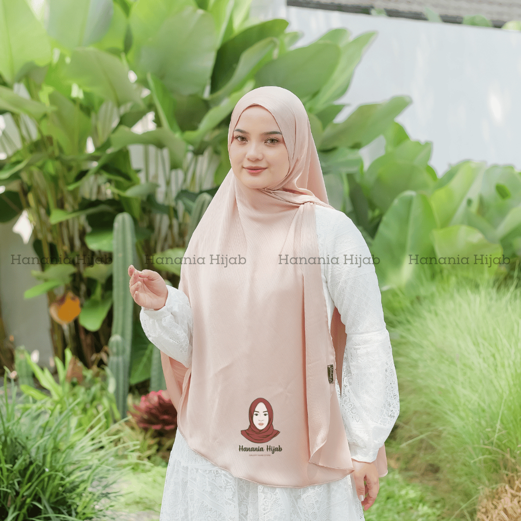 Pashmina Orlin Oval Silk Syar'i Premium Ori By Hanania Hijab | Pashmina Oval Silk Cardenza Jumbo