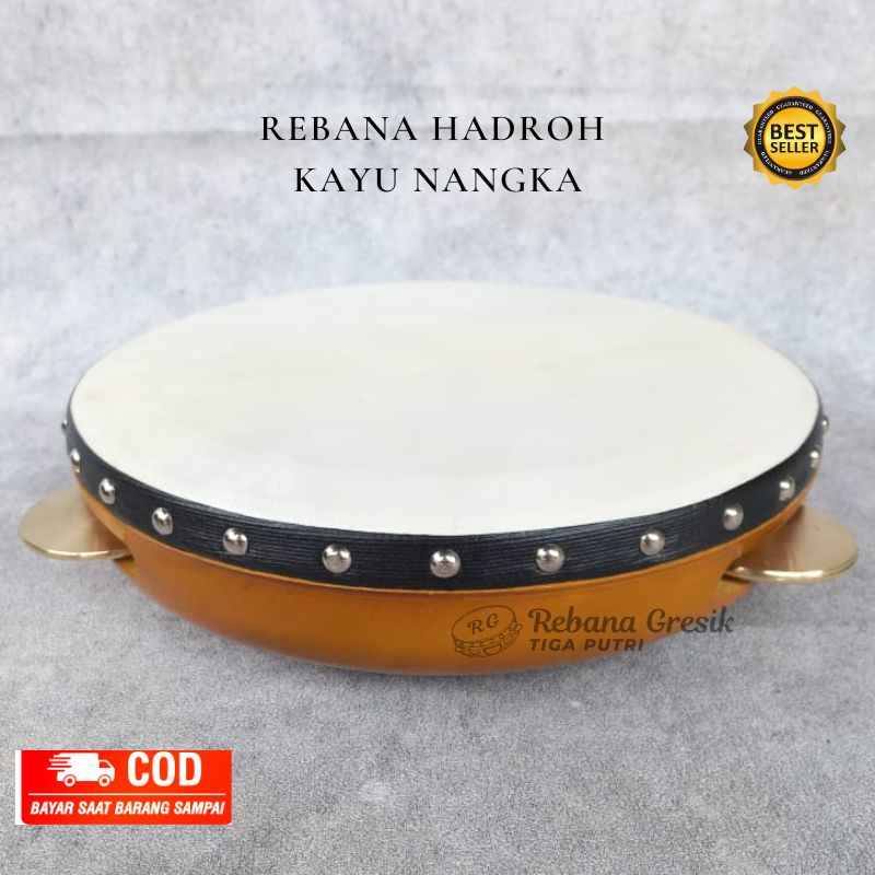 Rebana Kayu Nangka Kualitas Super Model Jepara Hadroh Berkualitas Premium Banjari Murni Terbangan