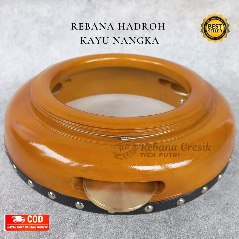 Rebana Kayu Nangka Kualitas Super Model Jepara Hadroh Berkualitas Premium Banjari Murni Terbangan