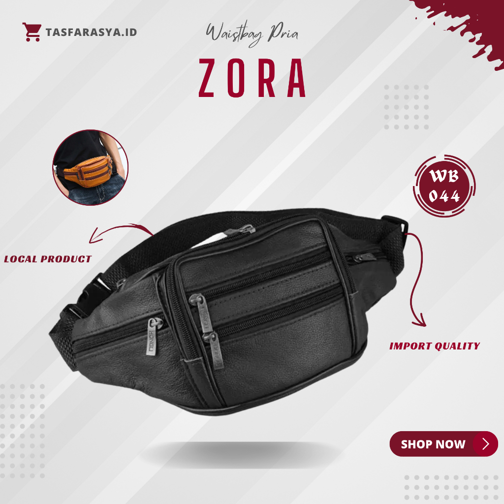 TAS PINGGANG WAISTBAG WAIST BAG ZORA TAS SLEMPANG SELEMPANG SLINGBAG CROSSBODY OUTDOOR ANTI AIR WATE