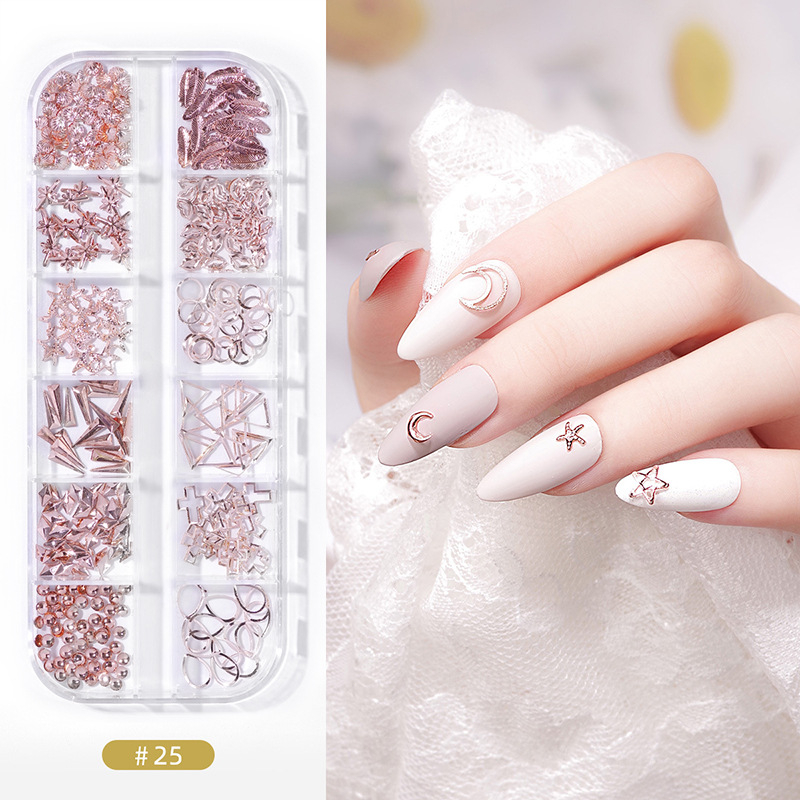 Aksesoris Hiasan Nail Art Kuku Palsu Manik-Manik Sequins Pearl Mix Silver Gold / Nail Art Accessories/Nail Art DIY /Nail Decor