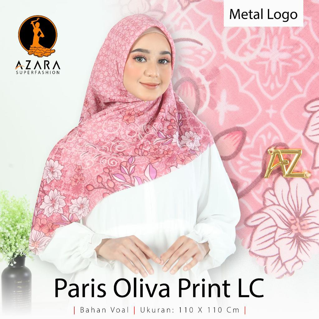 Hijab Segiempat Paris Olivia Motif Lasercut Kerudung Segiemapt Voal Original by Azara Termurah dan Terlaris Nayla Hija'b