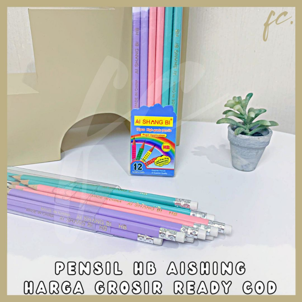 

Pensil Kayu Grafit / Wooden Pencil HB Merk Aishing Ai Shang Bi Alat Tulis Anak Sekolah Kuliah Warna Pastel Harga Grosir Ready COD