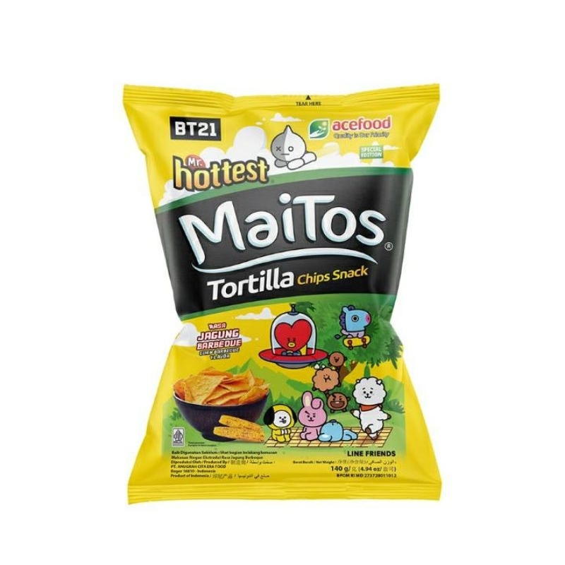

BARU! Mr. hottest Maitos X BT21 BTS Tortilla BBQ 140 g