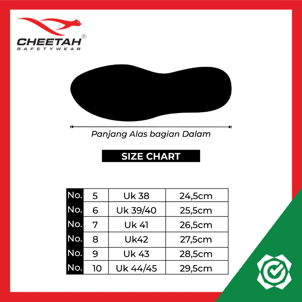 Sepatu Kerja Safety Cheetah 2180H