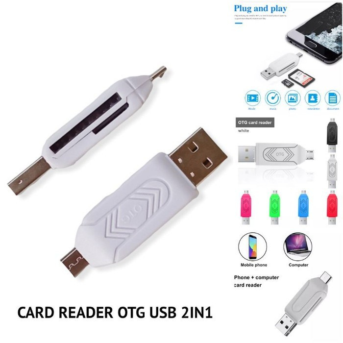 CARD READER OTG 2.0 USB 2 SLOT CARD READER MICRO MEMORY