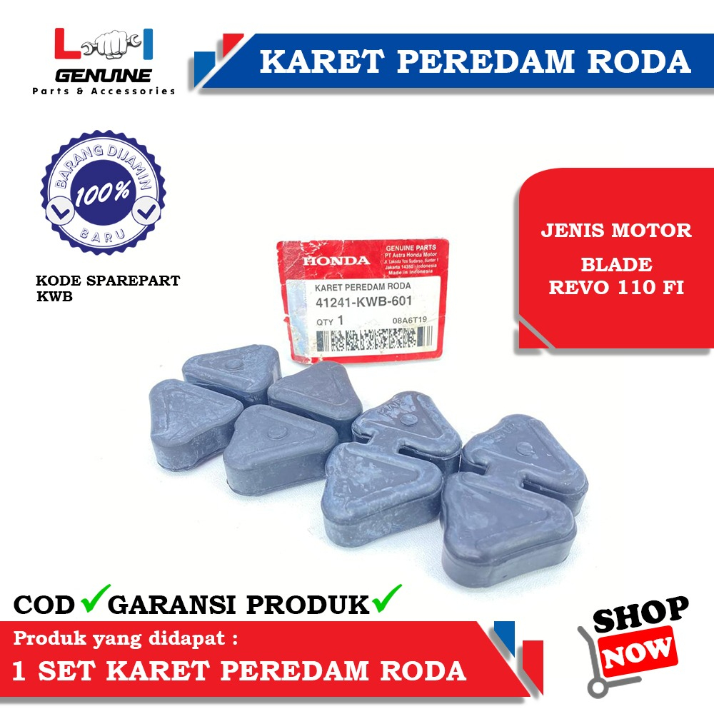 -LOI- KARET TROMOL PEREDAM KARET DAMPER SET SUPRA BLADE REVO 110 FI KWB