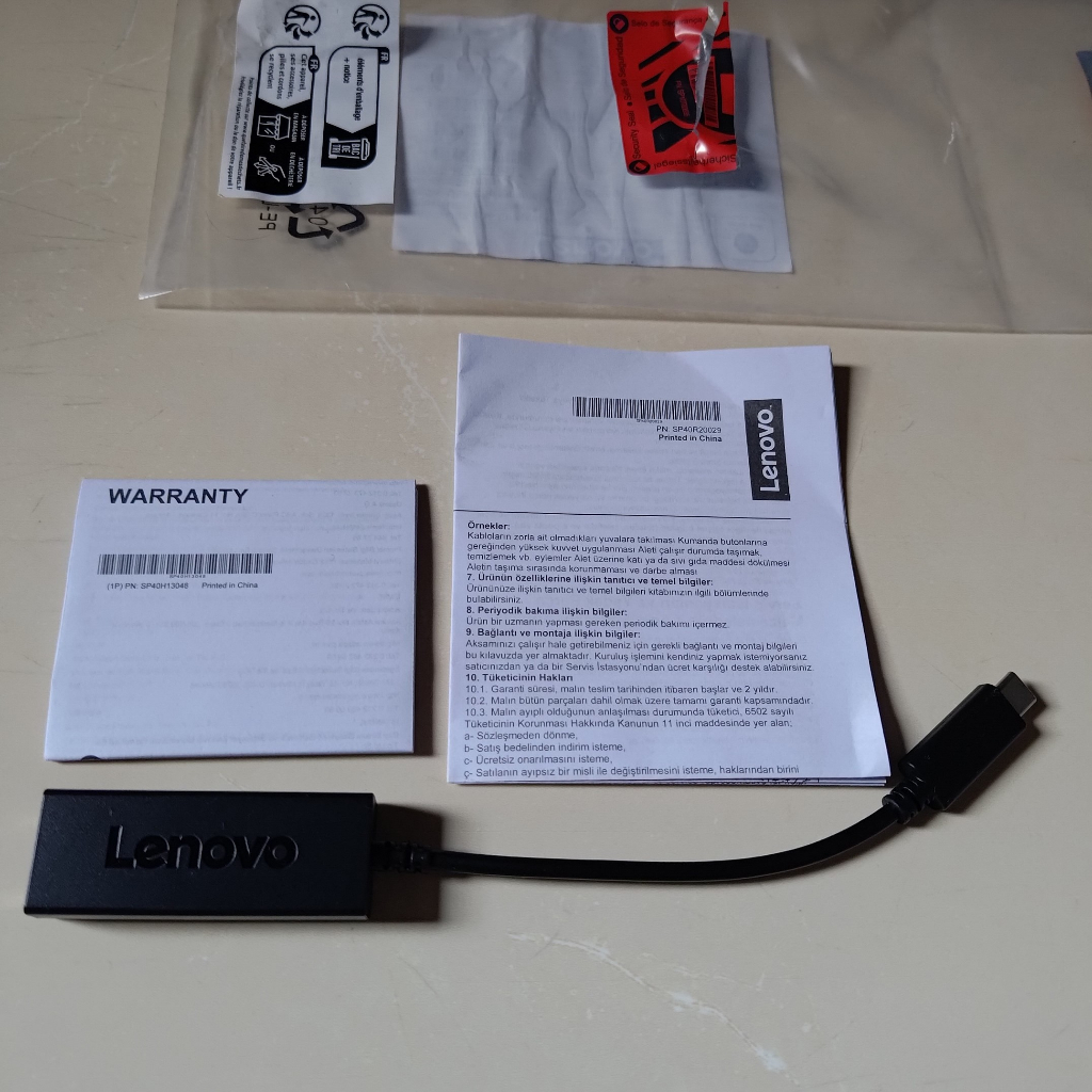 Lenovo USB-C to Ethernet Adapter LAN 4X90S91831 SC10P27625 03x7456