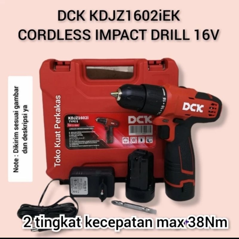 Bor baterai battery DCK KDJZ1602iE 16V cordless impact driver drill 10mm