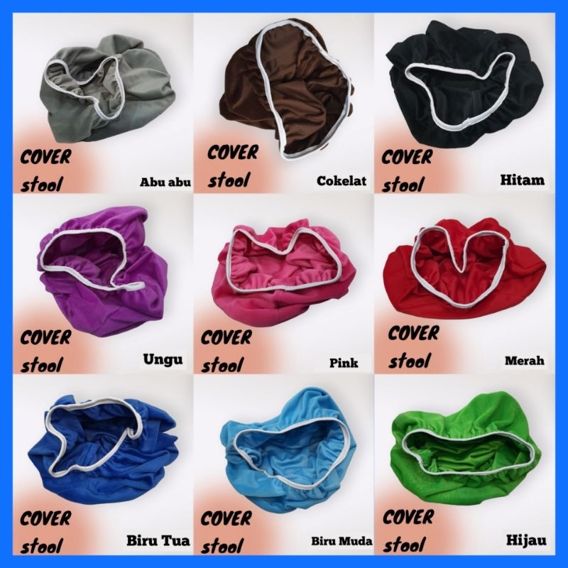 COVER SOFA - SARUNG SOFA STOOL BULAT BAHAN KANVAS & BULUDRU