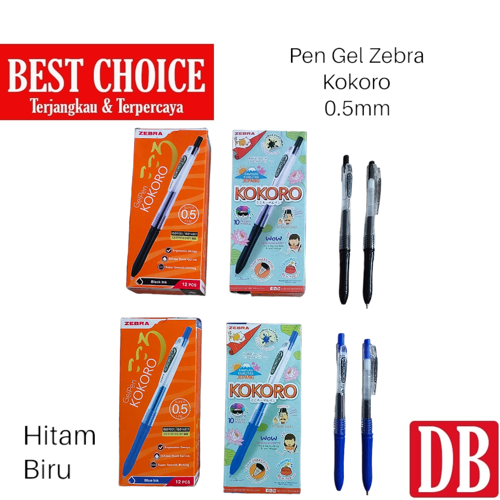 

Gel Pen / Ballpoint / Pulpen Zebra Kokoro 0.5mm