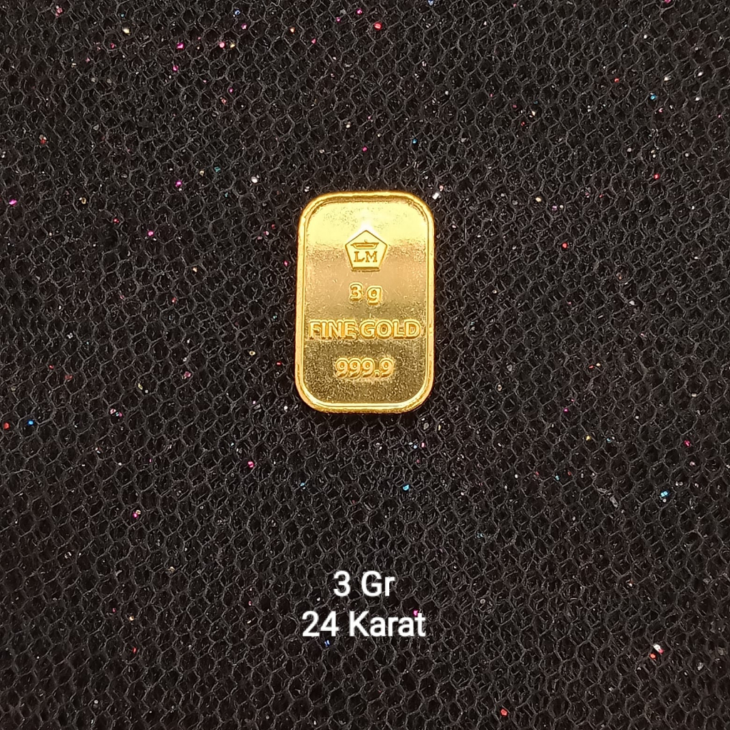 Logam Mulia Bersertifikat Antam Kadar 24 K Berat 3 Gram