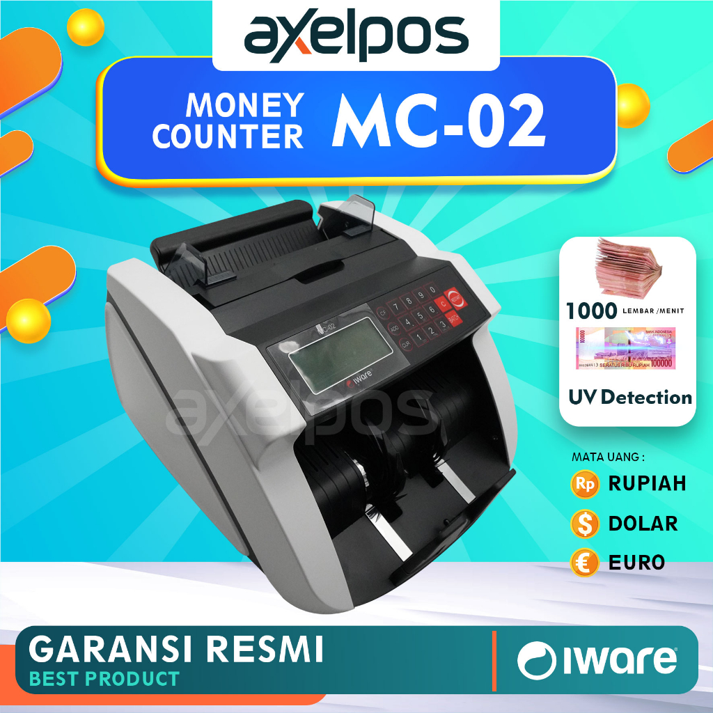 Money Counter Alat Hitung / Penghitung uang Bill Counter Iware mc02