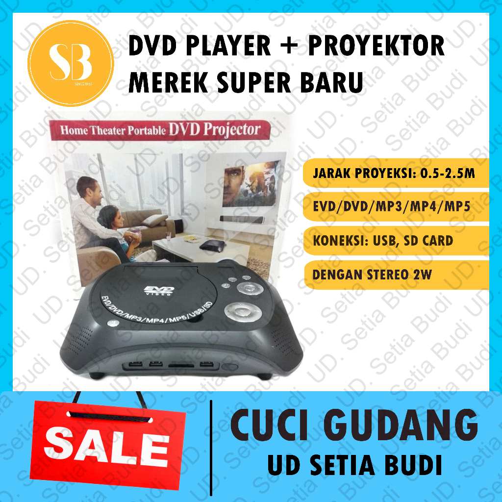 DVD player + Proyektor Merek Super Baru dan Murah