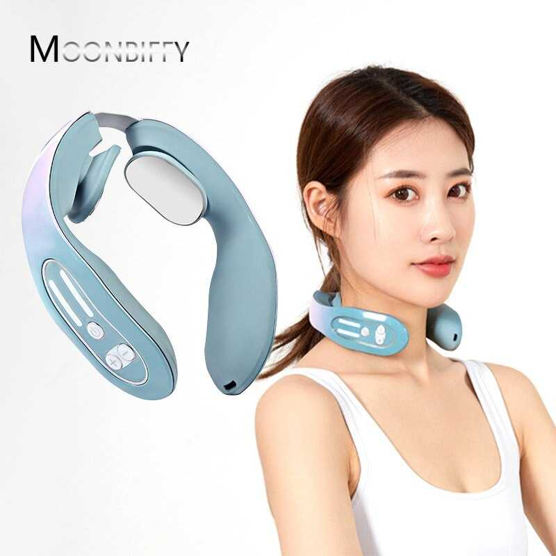 Alat Pijat Leher Neck Massager Compress Rechargeable Alat Pijat Rileks Leher Baterai Isi Ulang Berkualitas