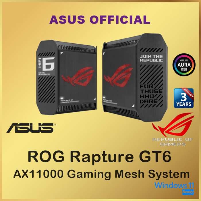 ASUS ROG Rapture GT6 Gaming Mesh System / Router Gaming Asus ROG GT 6