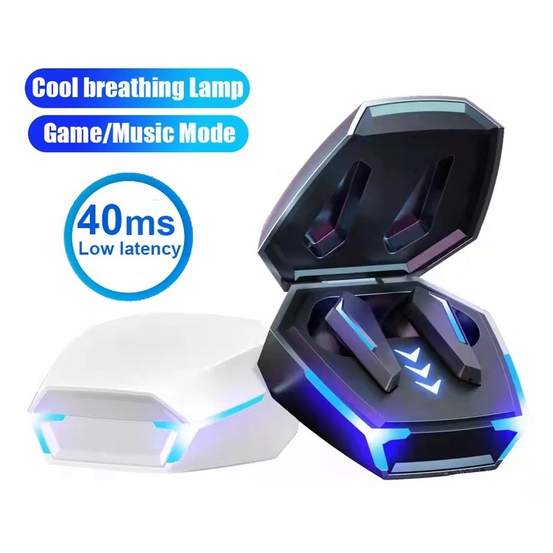 8K7V M10 Tws Headset Gaming Nirkabel 40Ms Latensi Rendah Bluetooth 5.2 Headphone Sports