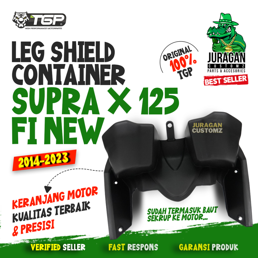 Leg Shield Container Supra x 125FI New Facelift 2014 - 2024 Dashboard Keranjang Motor Honda Yamaha T