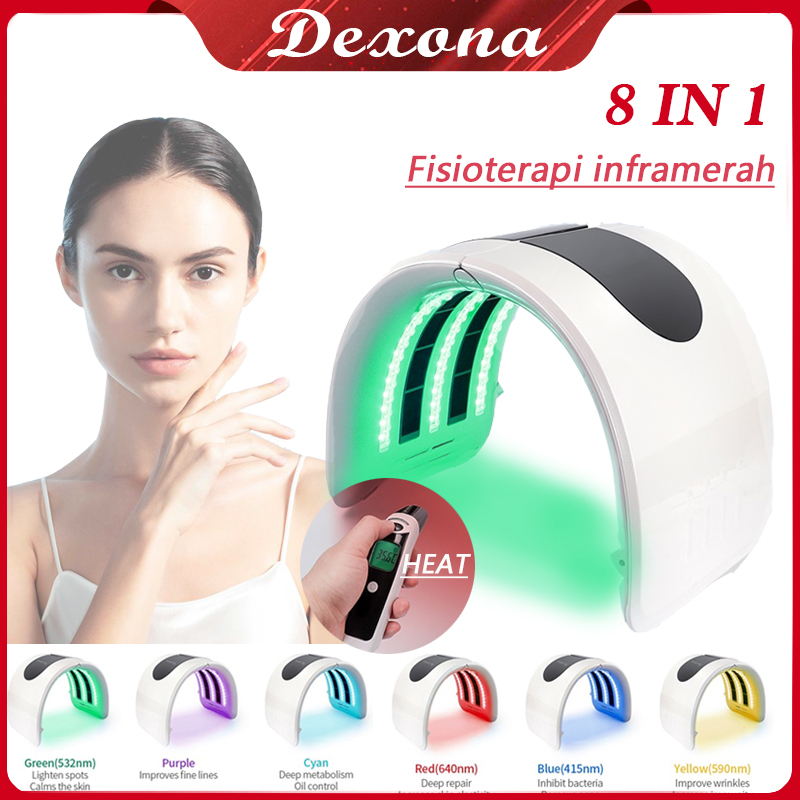 ❣️7 LED&amp;Inframerah❣️8 in 1PDT LED OMEGA LIGHT THERAPY  7 Warna Heating Hot  alat facial Fold LED TERBARU Hidrasi Peremajaan Kulit Pemutih Dan Peremajaan Kulit 100% ORI