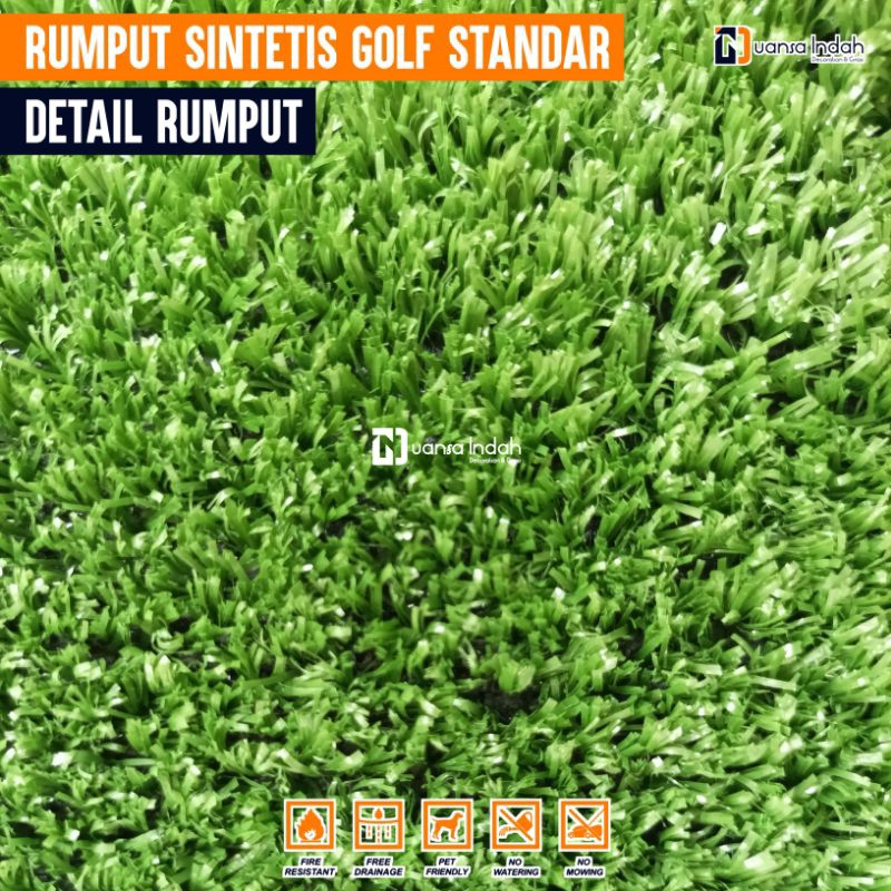 RUMPUT SINTETIS GOLF STANDAR UKURAN 50x300 CM