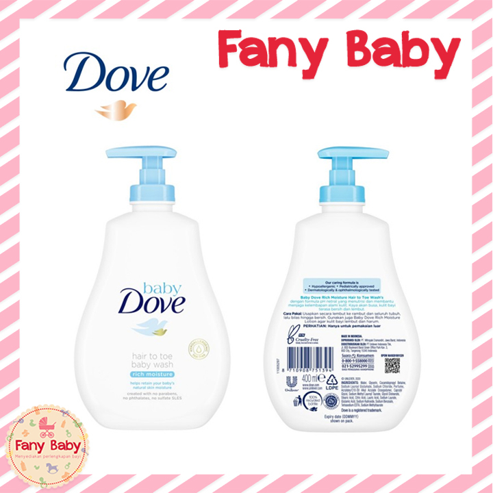 DOVE BABY HAIR TO TOE BABY WASH 400ML