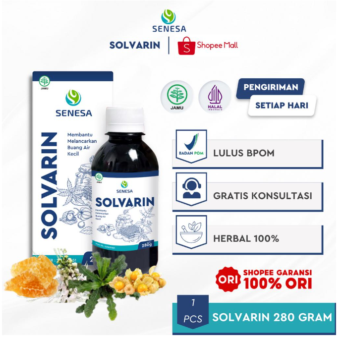 Senesa - Madu Solvarin Obat Sering Pipis Tidak Tuntas Nyeri Berdarah Berbusa Keruh Bernanah Prostat 