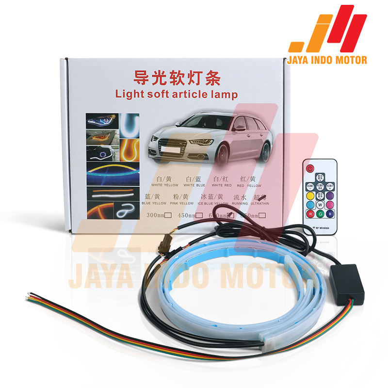 Lampu LED Strip DLR RGB 60cm Lampu Alis Mobil