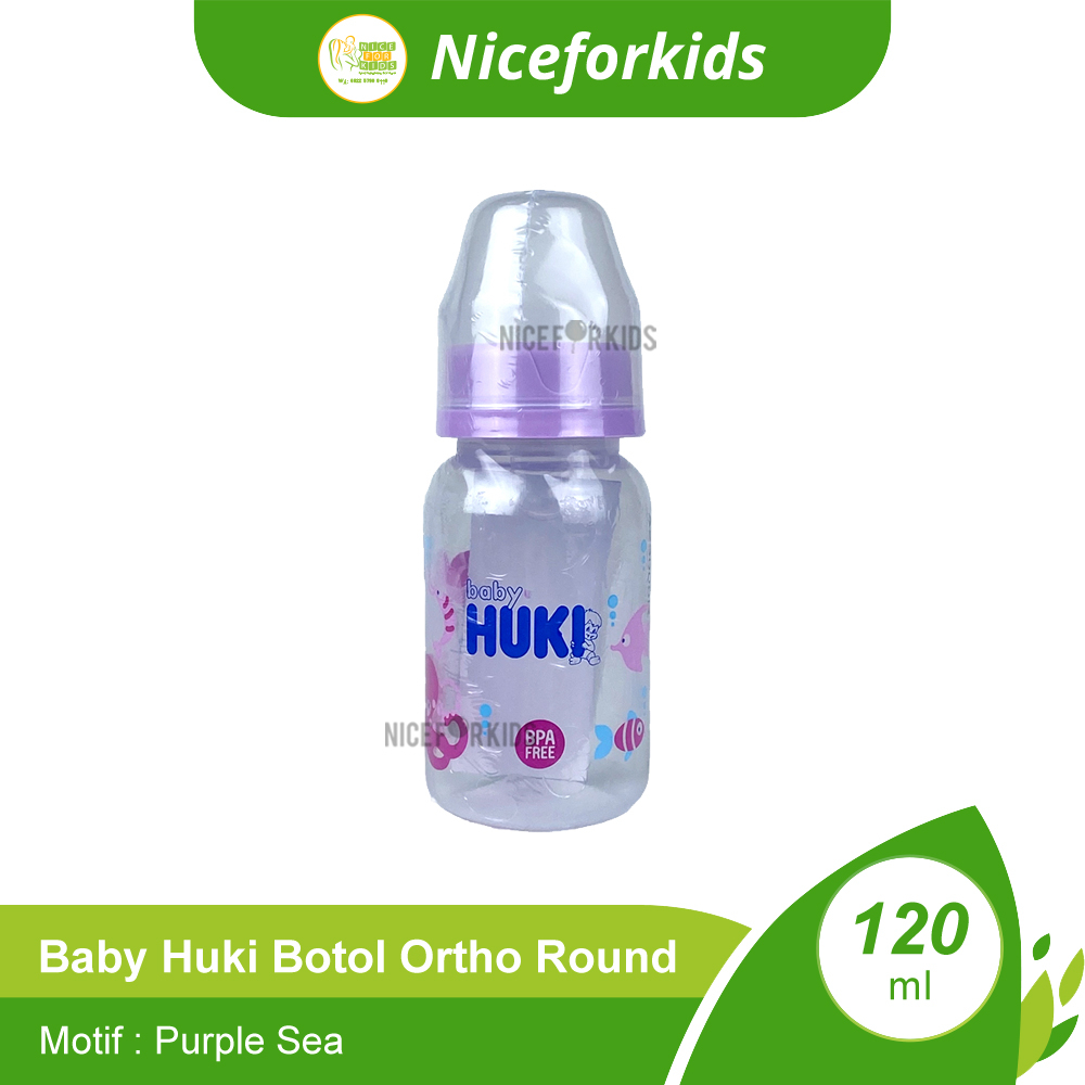 Huki Botol Ortho Round 120ml (CI0328) /  Ortho Round 240ml (CI0329) / Botol Susu Anak