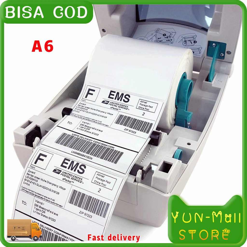 

YUN Mall label thermal label stiker barcode label pengiriman 100x150 / 250 pcs /500 pcsthermal