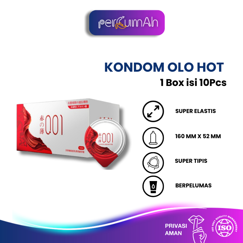 Kondom OLO 001 Superconduct Condom (10Pcs) Tipis Tahan Lama Condom Sutera Kondom Sutra Lembut Komdom