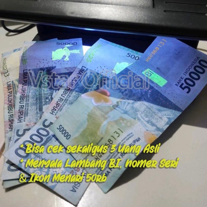 Mesin Cek Uang Palsu Money Detector Lampu Ultraviolet Q2 3110 CEK UANG PASPOR BPKB STNK