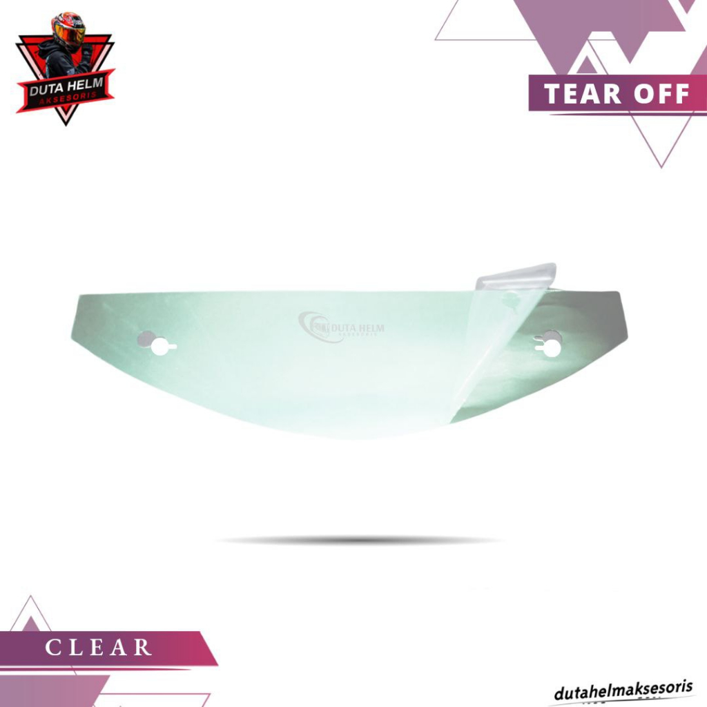 Tear Off Helm NJS Shadow Clear - Aksesoris Kaca Flat Visor Helm Termurah
