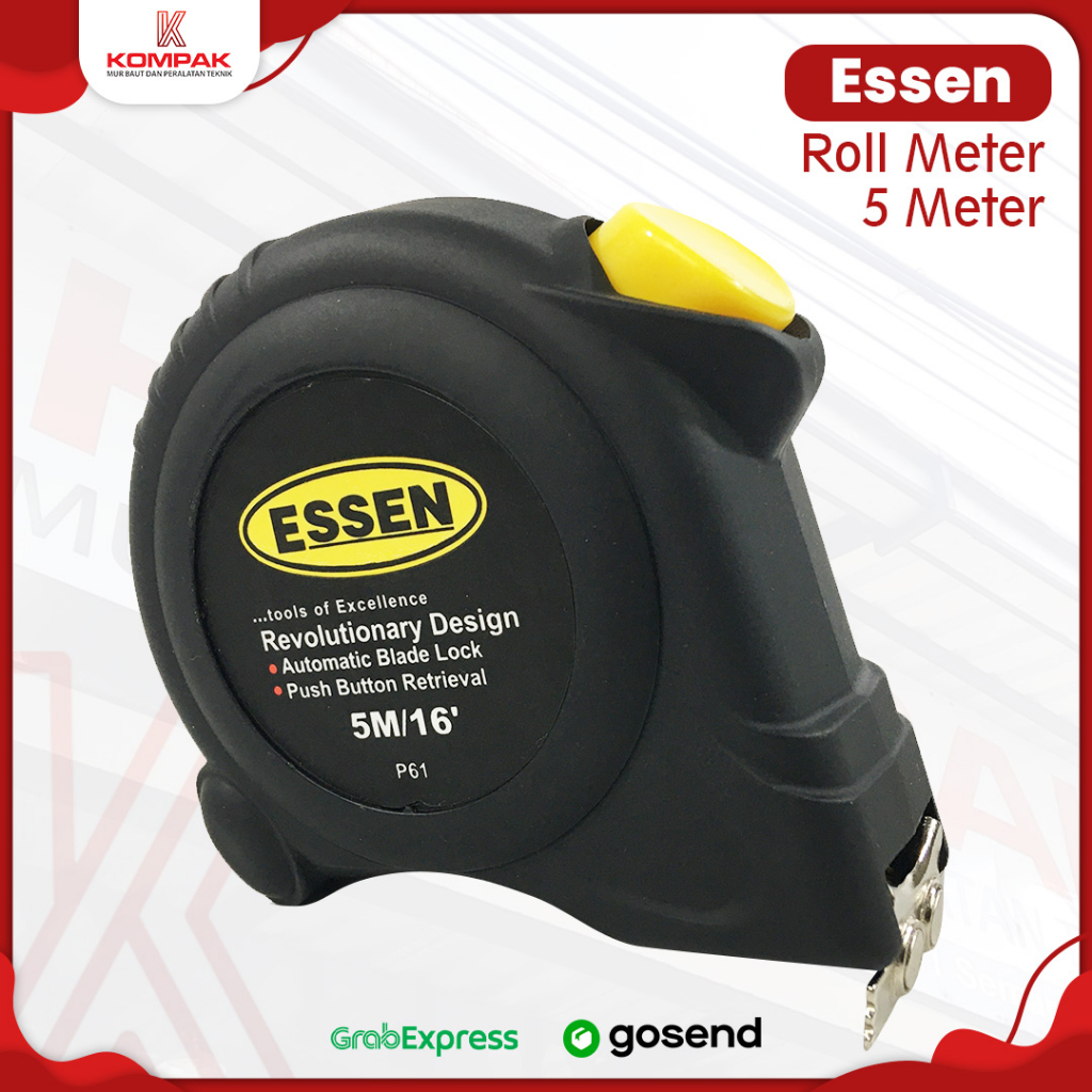 Essen Meteran 5 Meter Tukang Bangunan Roll 5m