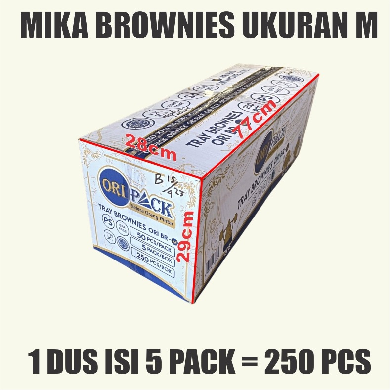 Mika Brownies M Medium Tray Box Sushi Uk Sedang Dus Semua Jasa Kirim Surabaya