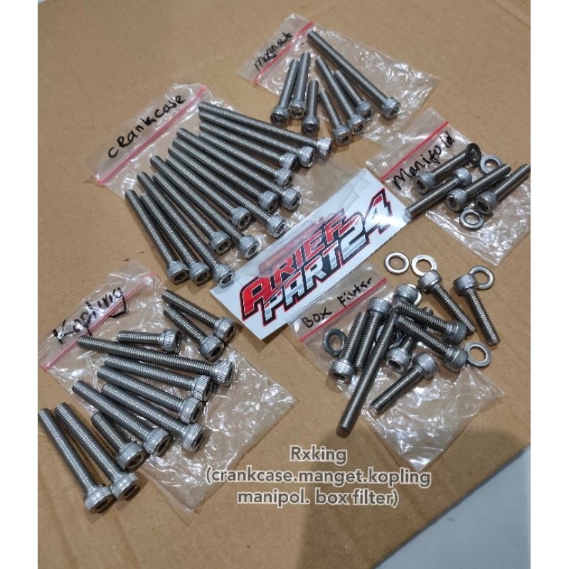 baut mesin set rx king stainless stanlise the A70 mesin RX king set