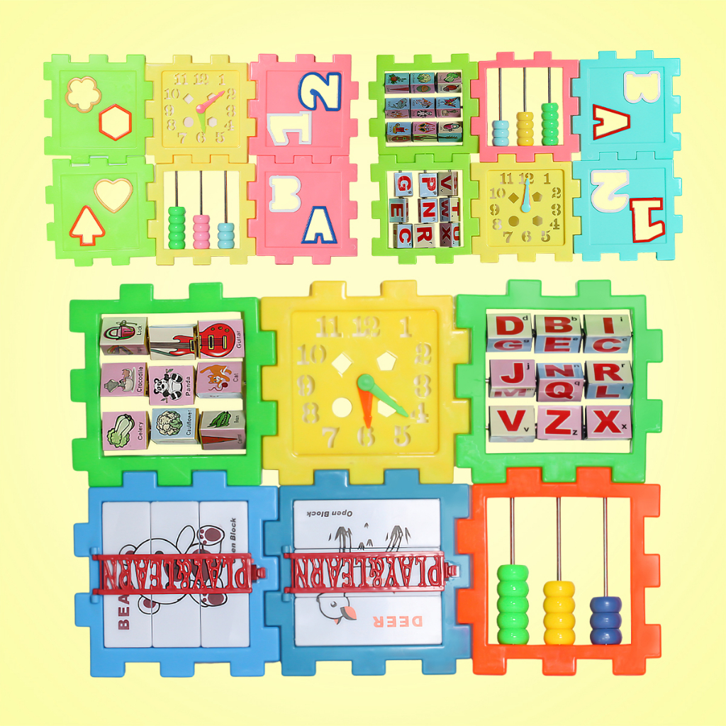Mainan Anak Puzzle Block Balok Kubus Mainan Edukasi Kreatif 6sisi  Mainan Tabung Cute Block Puzzle